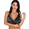 Mix Polka & Angles Printed Stretchable Soft Non Padded Bra - Black at Hiffey .pk