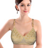 Floral Soft Cotton Light Weight Non Padded Bra - Skin at Hiffey .pk