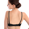 Duet Lace Non Padded Soft Cotton Demi Bra - Black - Hiffey