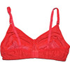 Duet Lace Non Padded Soft Cotton Demi Bra - Red at Hiffey .pk