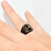 Baloch Titanium Stainless Steel Black Ring - بلوچ‎ at Hiffey .pk