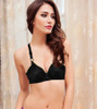 Stylish Lace with Middle Flower Padded Bra for Ladies - Hiffey