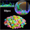 Glowing Artificial Pebbles Stones, Glow in the Dark Home Decoration Art for Aquarium Fish Tank - Hiffey