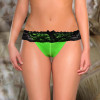 Shining Green Soft Thong For Women - Hiffey