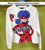 White Ladybug Printed Sweatshirt for girls at Hiffey .pk
