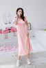 Comfy Chic Casual Sleep Shirt with Built-in Bra - Soft Modal Blend Nightgown & Knee-Length Nightdress for Women - Free Size