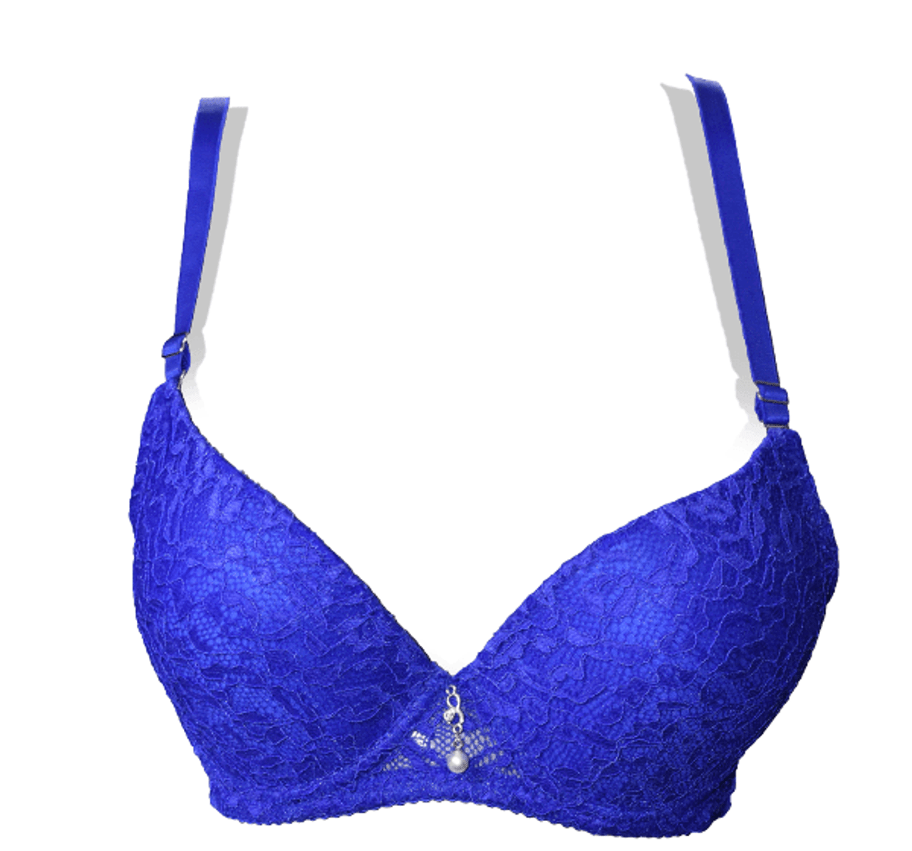 Buy PrettyCat Blue Lace Underwired Heavily Padded Push Up Bra PC BR 5077 -  Bra for Women 6556126
