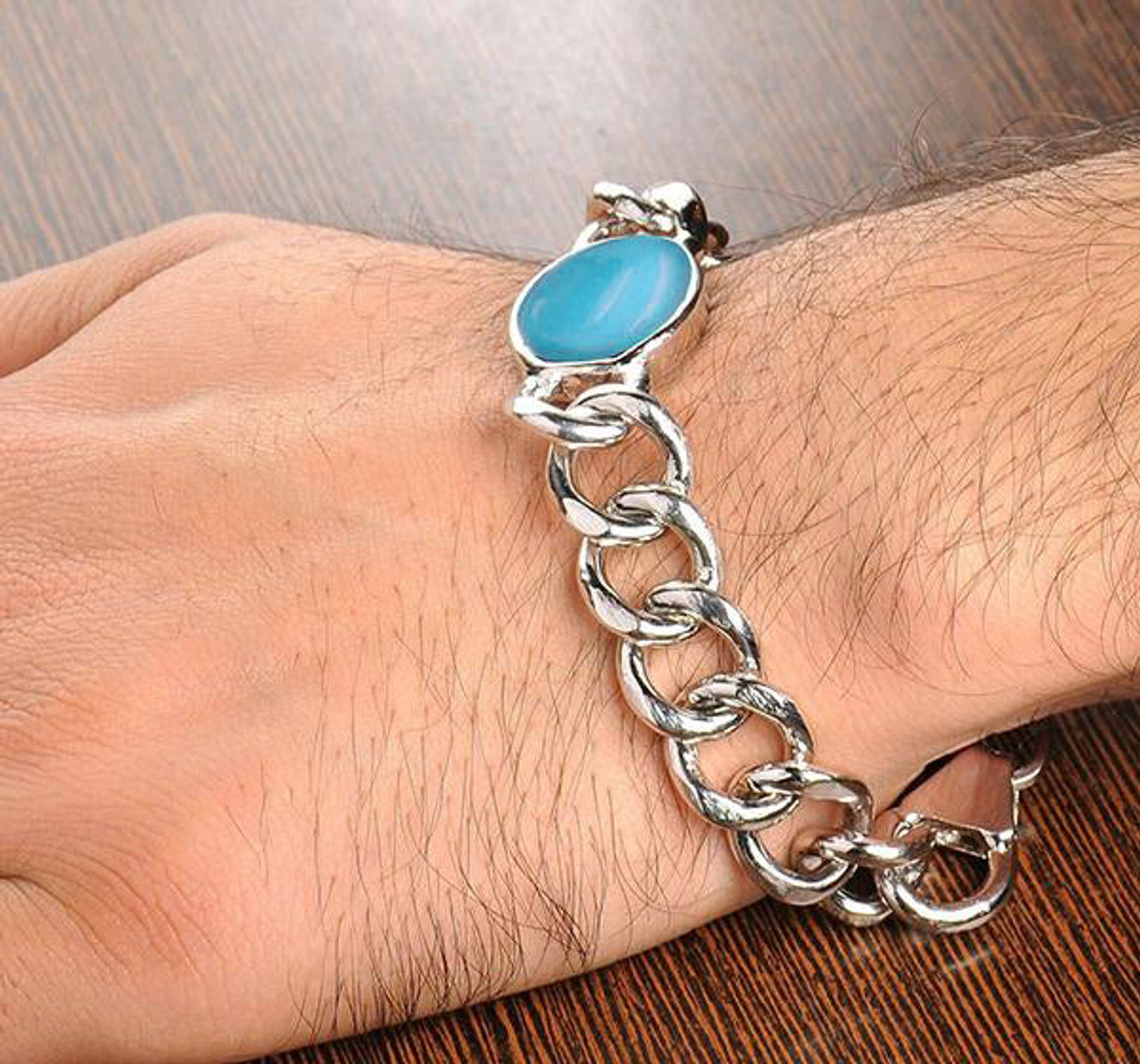 Stainless steel salman khan bracelet turquoise dabang firoza celebrity  bollywood