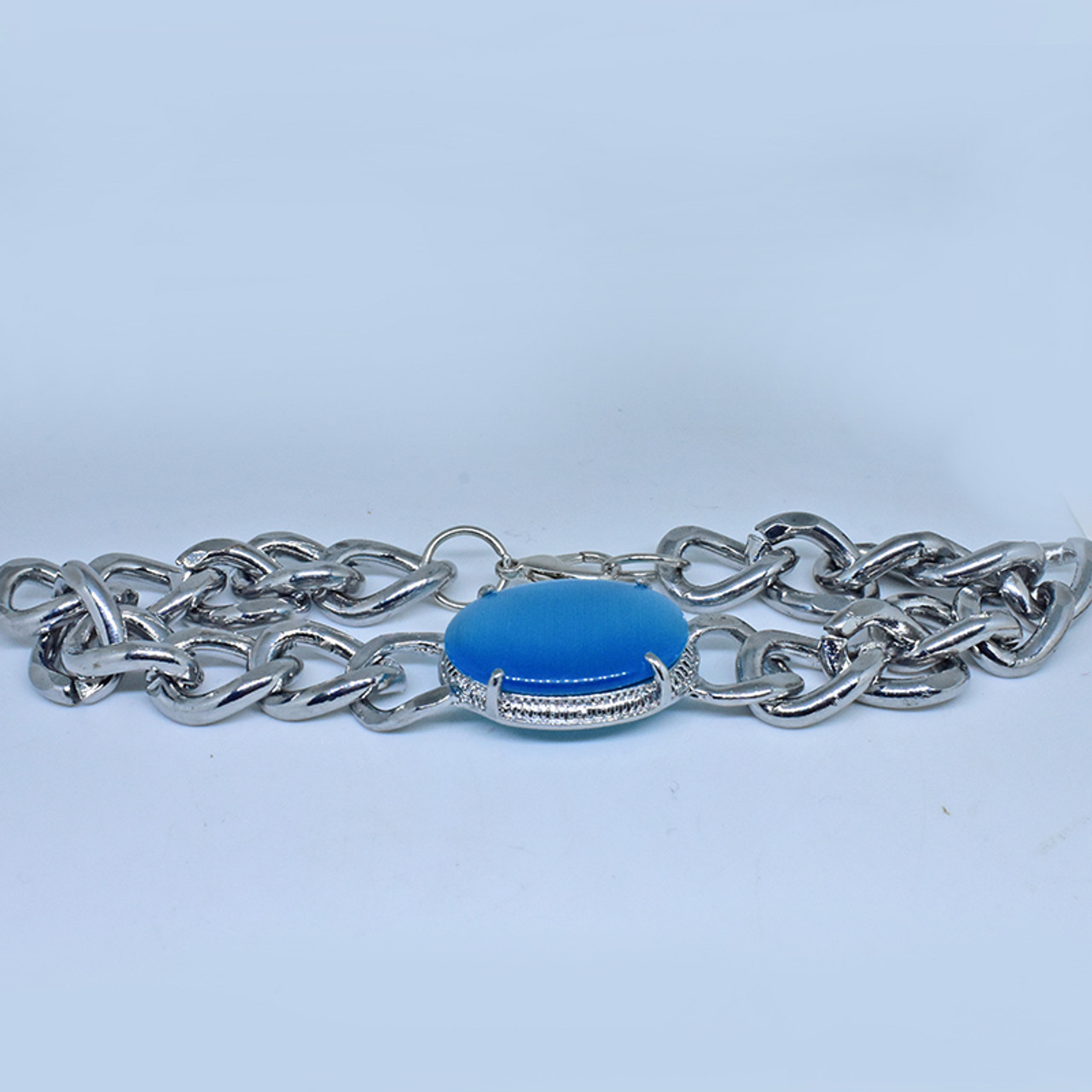 Buy quality Sachin Chain Blue Stone Hand Made Jents Salman Lucky(Bracelet)  Ms-1411 in Rajkot