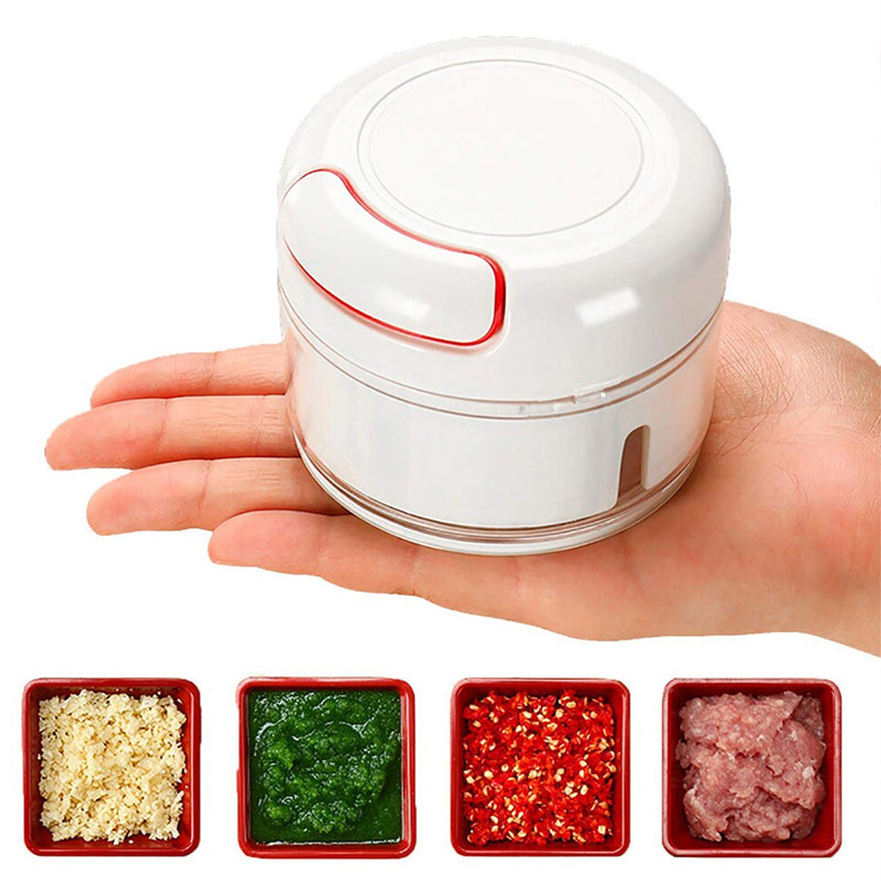 Manual Garlic Chopper Hand-Powered Food Chopper Mini Pull String Desig –  Multi Brand Mafia