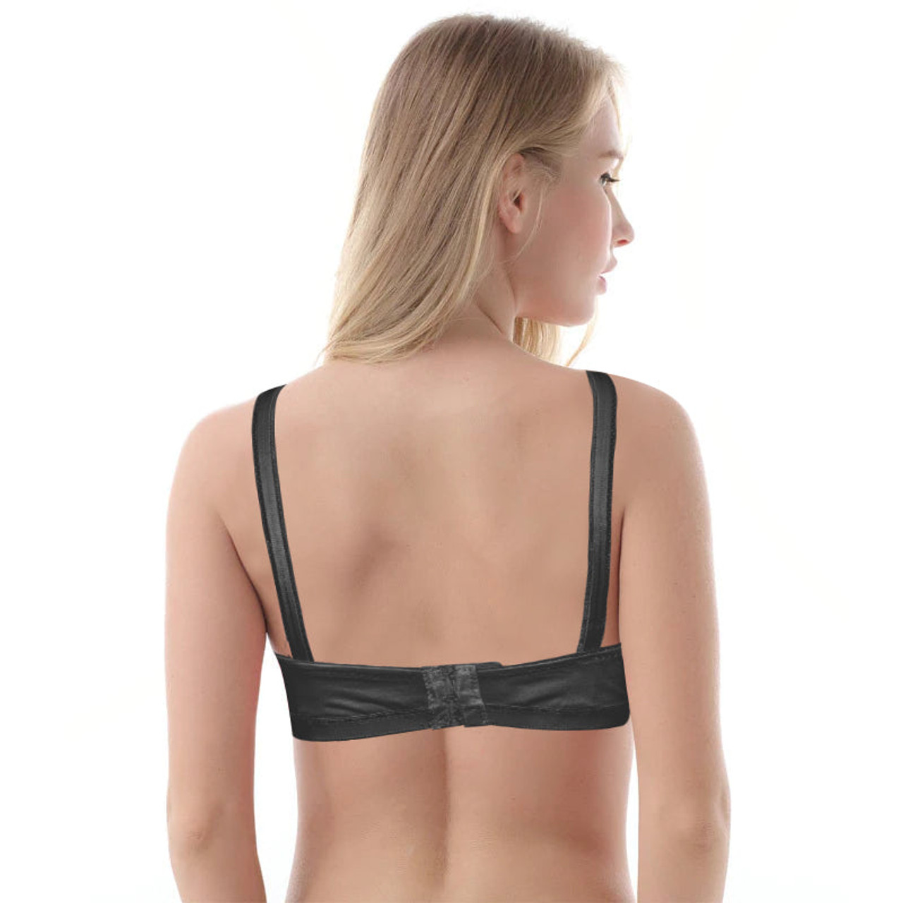 Buy Online Plus Size Cotton Thin Strap Embroidered Bra at