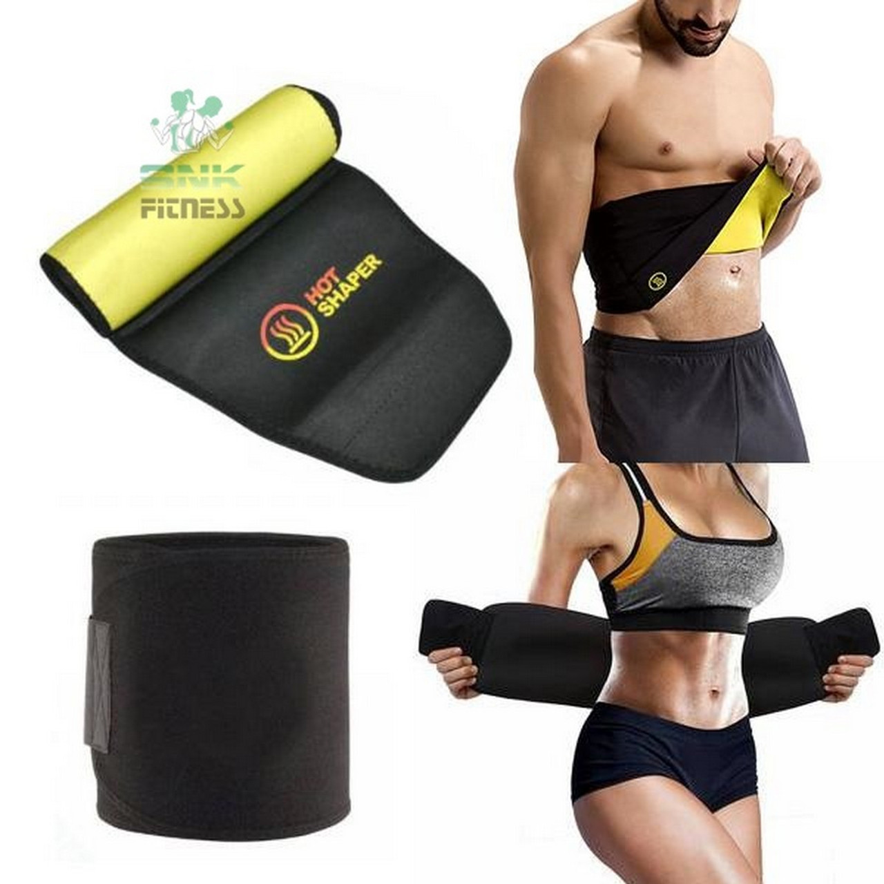 Best Quality Hub Sweat Slim Belt For Reduce Belly & Tummy Fat,Sweat Slim  Belt Waist Hot Shaper Premium Series - 2.5 mm Thickness| Unisex, Slimming