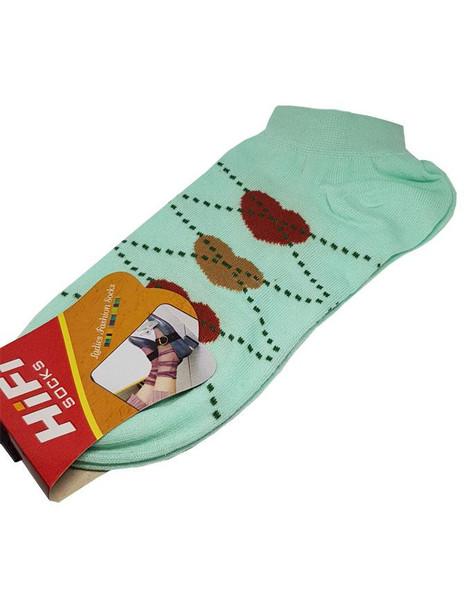 Comfortable Ladies Ankle Socks - Green - Hiffey