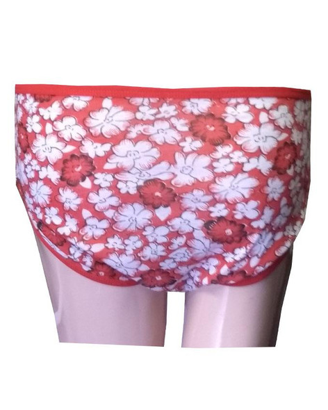 Full Flower Printed Girls Penties - Red - Hiffey