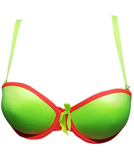 Padded Wired Fancy Bra With Net Strap - Yellow at Hiffey .pk