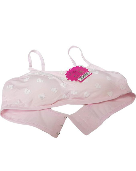 Bra Hearts With Buttons Padded - Pink - Hiffey