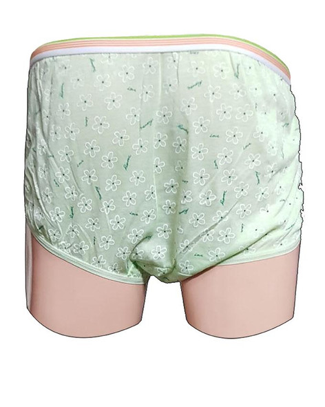 Small Flower Printed Girls Panty - Green