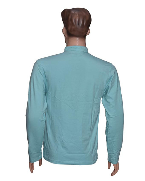 Men Long Sleeves T-Shirt - Sea Green - Hiffey