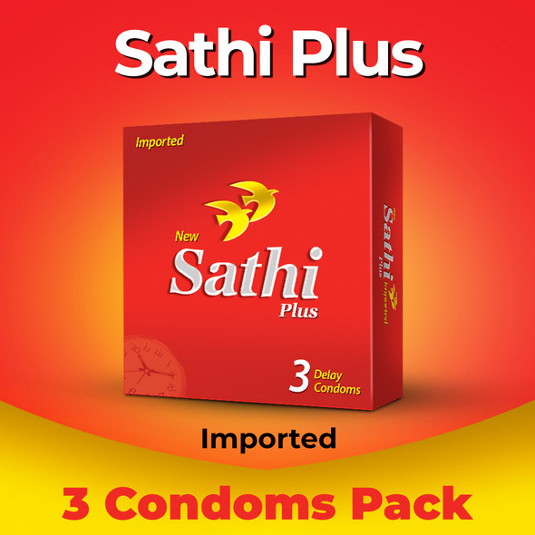 Sathi Plus (Imported) Condoms 3pcs at Hiffey .pk