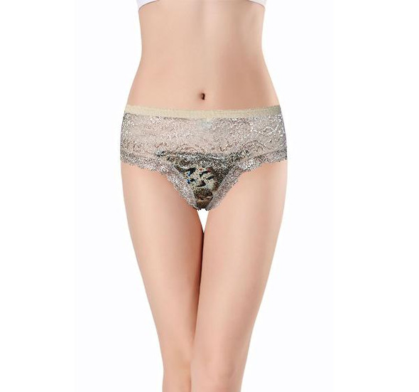 Ladies Lace Printed Fancy Panties - Beige at Hiffey .pk