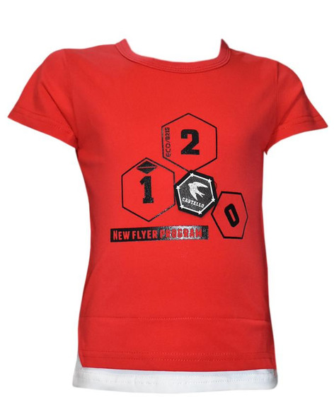 Red Color T- Shirt For Kids - Hiffey