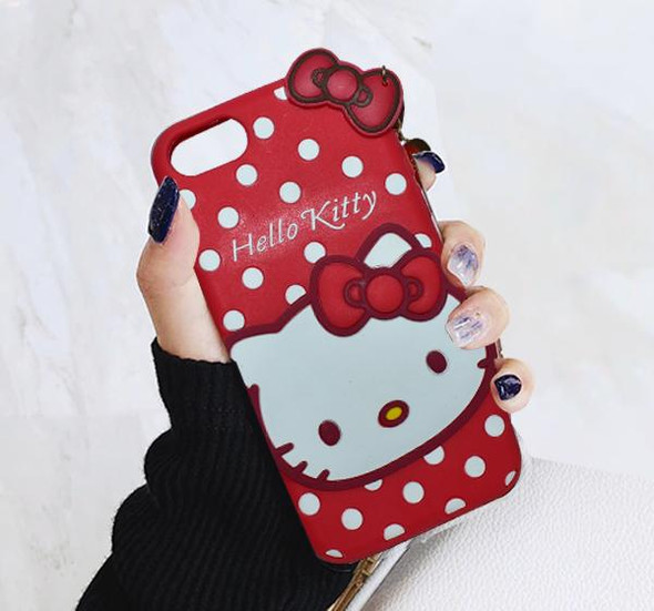 iPhone 6G - Hello Kitty Silicone Mobile Cover Case - Red at Hiffey .pk