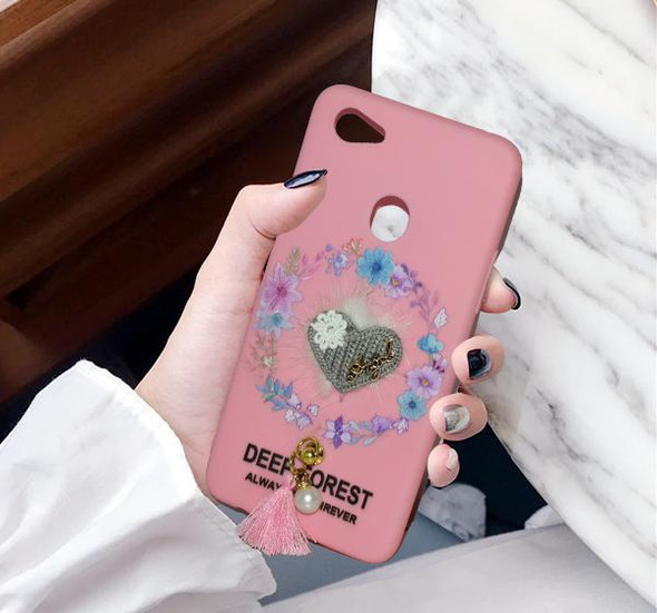 Oppo F7 - Fancy Heart Shape Mobile Back Cover - Pink at Hiffey .pk