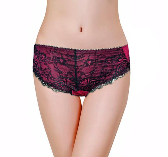 Fancy Lingerie Net Flowered Red Panty for Women - Hiffey