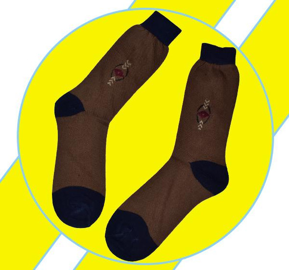 Fire Stone Men Cotton Socks - Light Brown - Hiffey