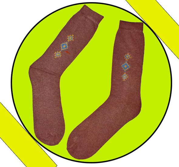 Latest Comely Men's Collection Cotton Socks - Dark Brown