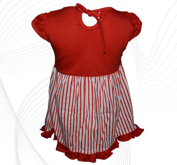 Hello Kitty Style Frock For Baby Girl - Red - Hiffey