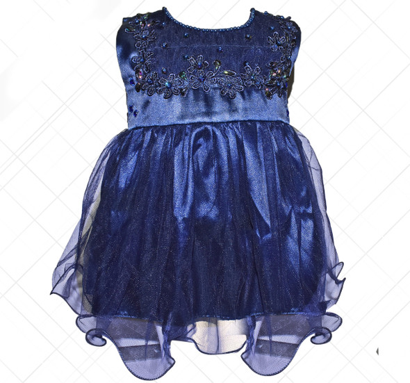 Fairy Frock Lace With Net Frill - Navy Blue at Hiffey .pk