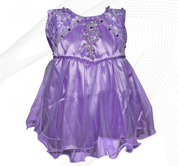 Fairy Frock Lace Bunch With Net Frill - Light Purple - Hiffey