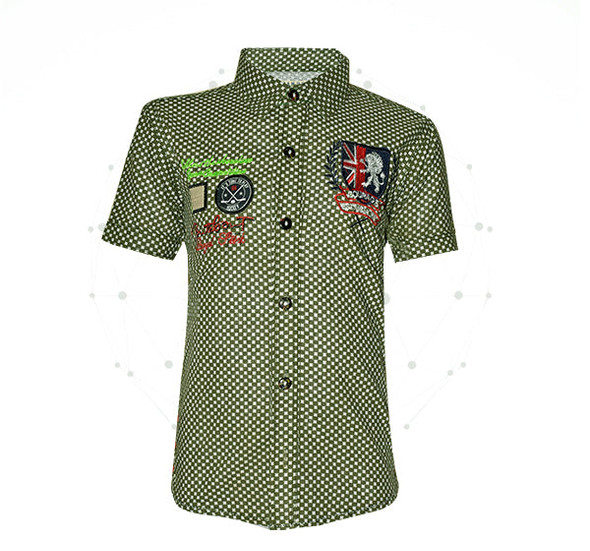 Urban Boys Cotton Shirt - Green at Hiffey .pk