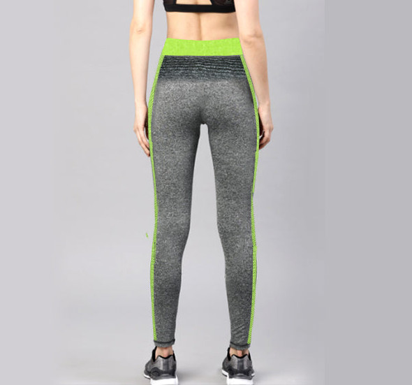 Green Side Stripped Sports Legging Yoga Pants for Her - Hiffey