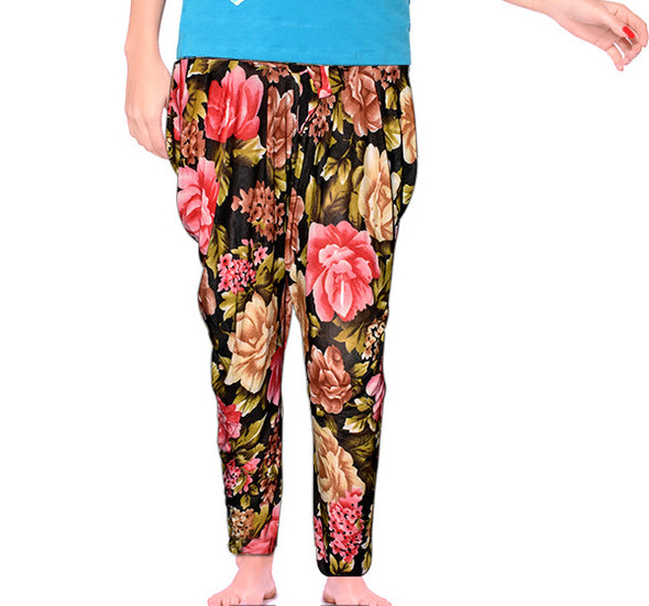 Women Comfy Floral Lounge Pyjama - Multicolor at Hiffey .pk