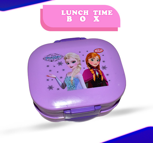 Disney Frozen Princess Printed Lunch Box For Kids - Purple