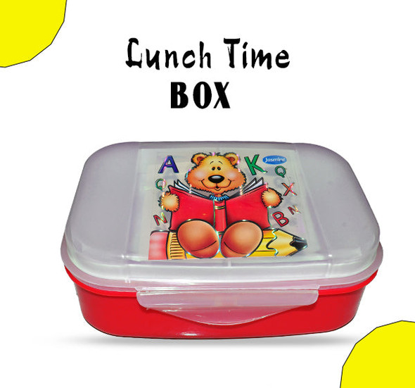 Studying Teddy Bear School Lunch Box For Kids - Red at Hiffey .pk