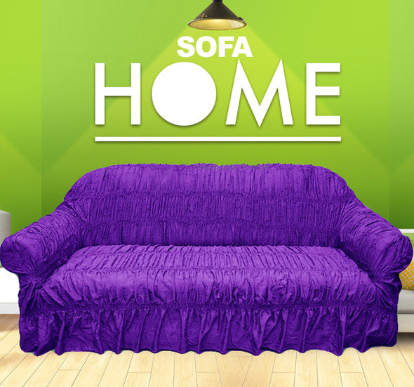 Swirl Design Comfortable Fancy Sofa Cover - Purple - Hiffey