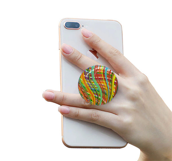 Wavy Threads Multicolored Design Pop Socket - Hiffey