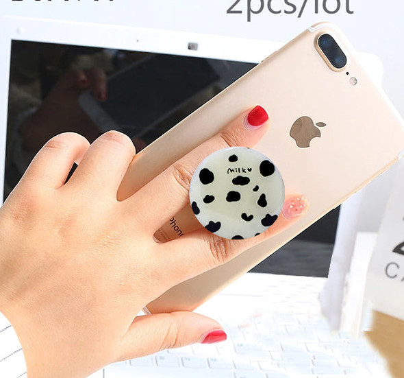 Pop Socket Milky Cow Skin - White at Hiffey .pk