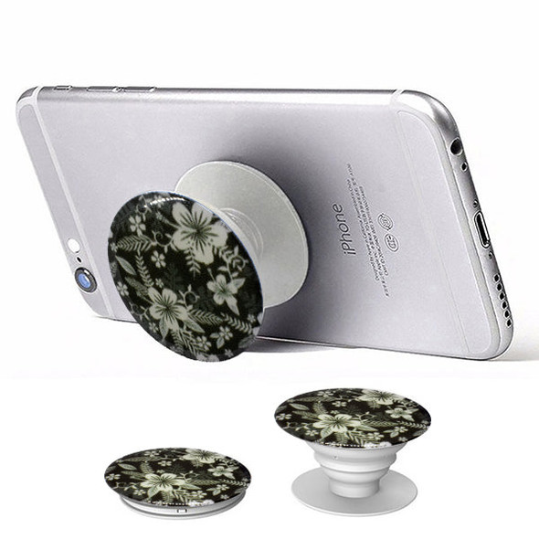 Greenish Floral Design Pop Socket - Hiffey