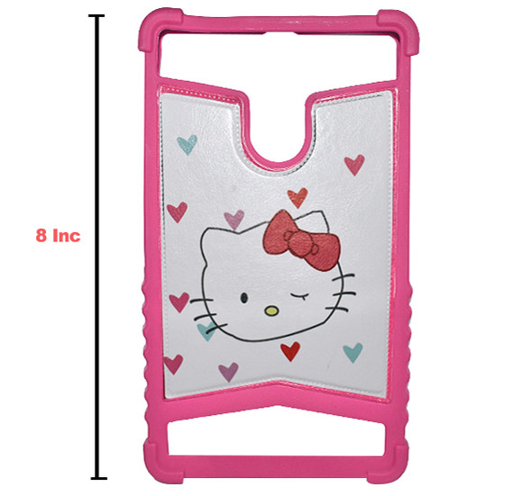 Hello Kitty Face 8 Inch Tablet Back Cover - Pink