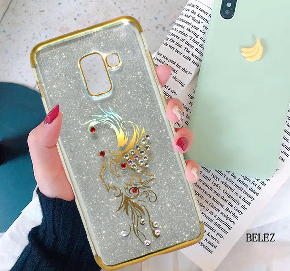 Samsung galaxy A8 Shiny Textured Mobile Back Cover - Golden at Hiffey .pk