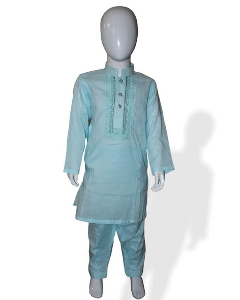 Light Sea Green kids Kurta and Shalwar at Hiffey .pk