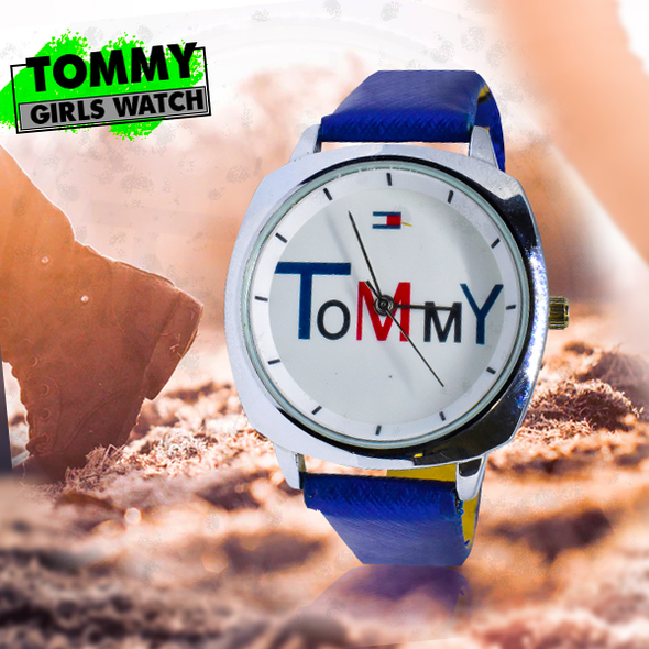 Blue Belt White Tommy Dial Watch for Girls - Blue at Hiffey .pk
