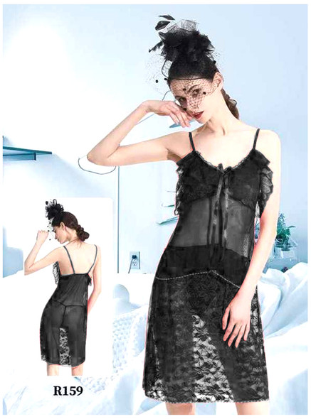 Lacey Velvet Short Nighty For Women - R159