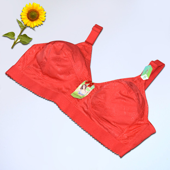 Gorgeous Red Plus Size Non Padded Bra For Women at Hiffey .pk