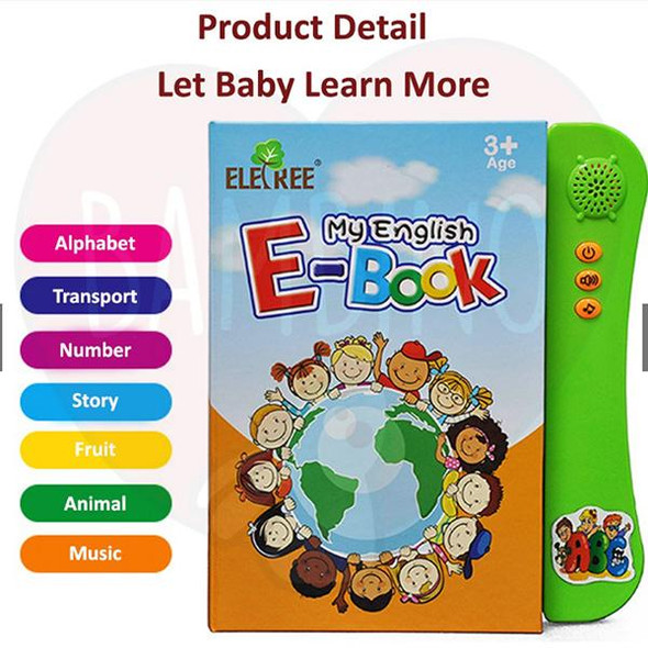 English Reading Electronic Book, Early Education Activity Books with Sound & Music Features for Toddler Kids (Pack of 1, Multicolor) - Hiffey