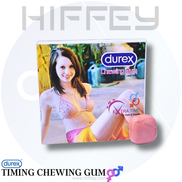 Durex Chewing Gum & Bubblegum Extra Time Mix Flavoured for male & female - 4Gum at Hiffey .pk